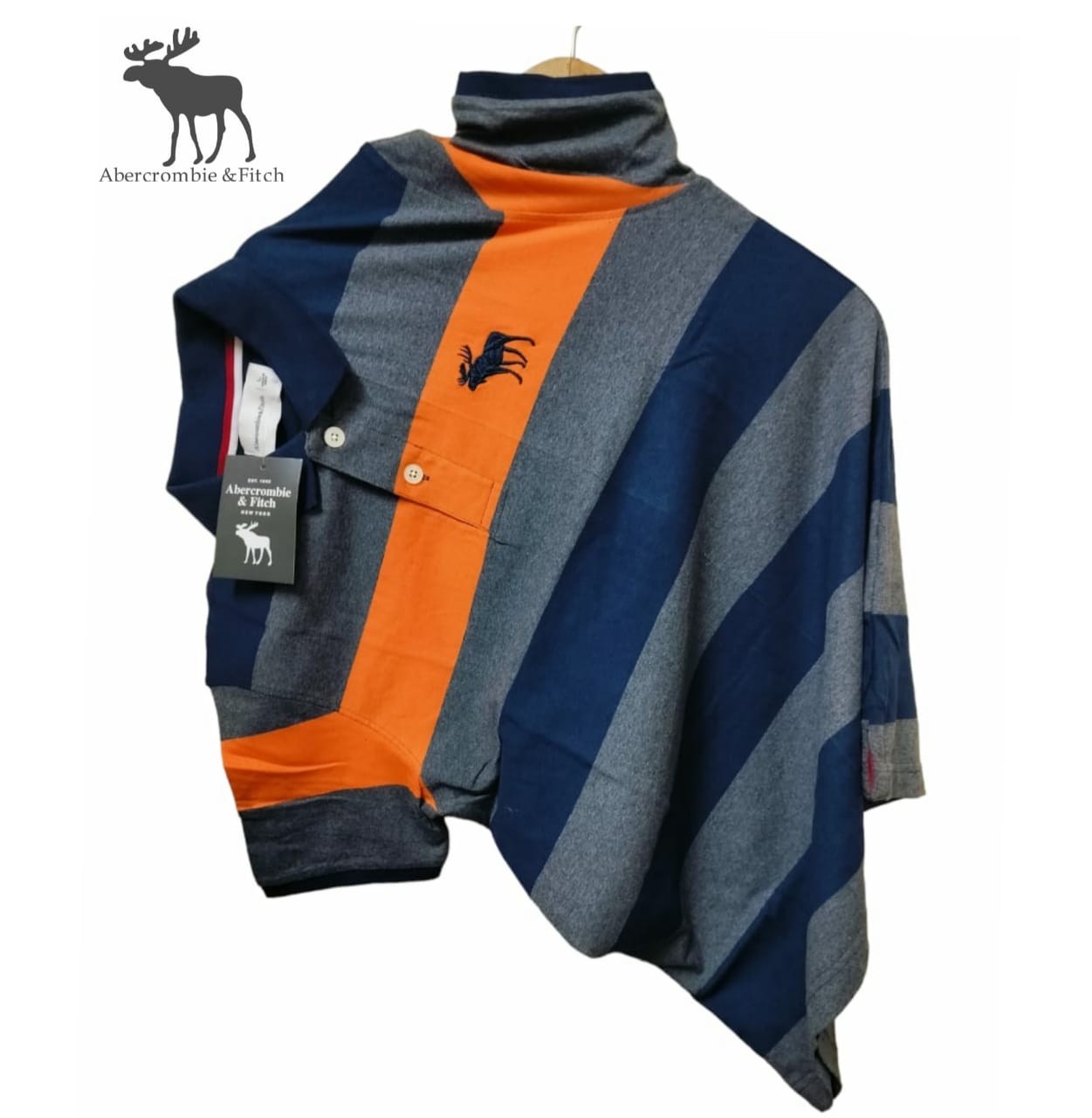Striped collared T shirts