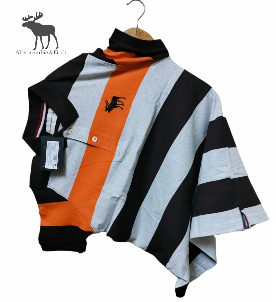 Striped collared T shirts