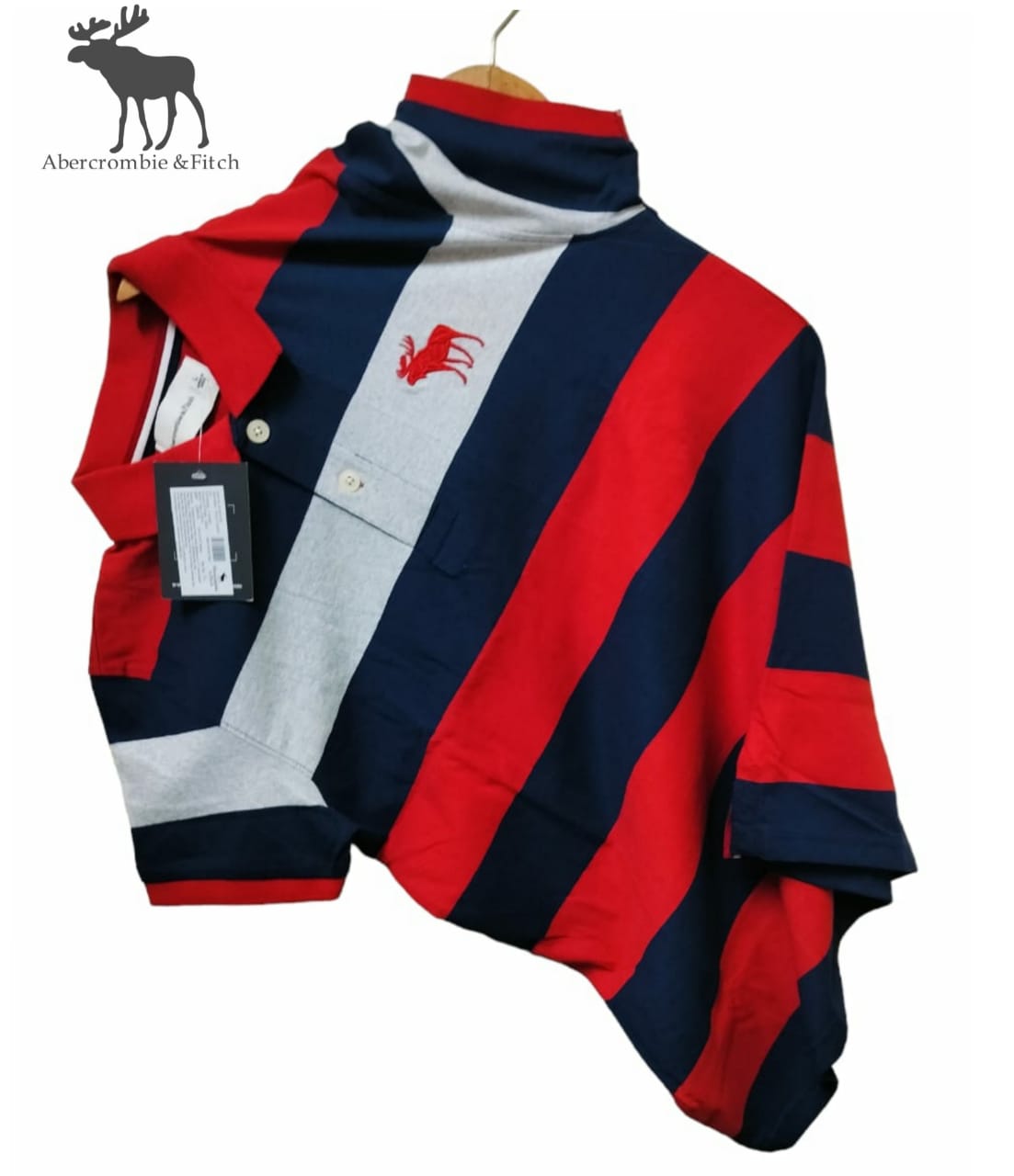 Striped collared T shirts