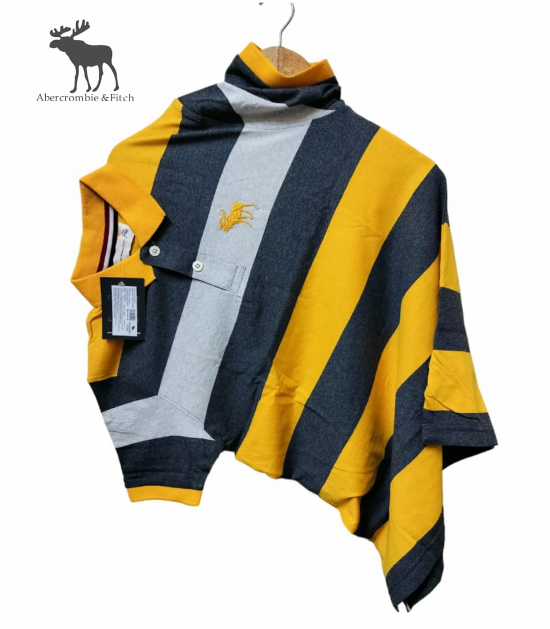 Striped collared T shirts